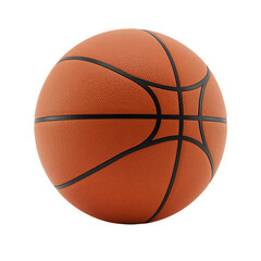 Obraz premium Basketball isolated on black background a sporty object for recreation