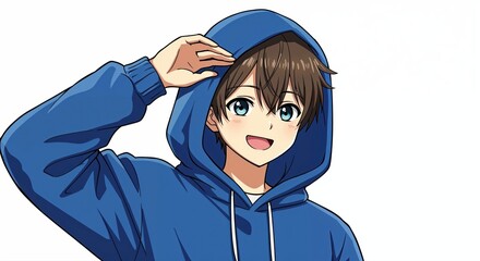 The Smiling Boy: A young boy, exudes a sense of joy and approachability in his cheerful posture, framed by a soft, natural background. 