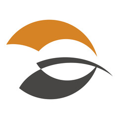 Elegant Curved Shape Forming Modern Symbol