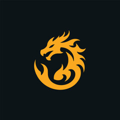 Fierce Flaming Dragon Logo