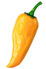 yellow pepper isolated on transparent background