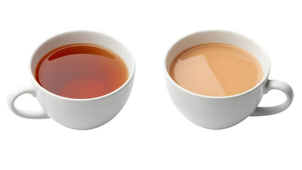 Png Two cup of coffee and tea.