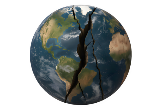 Cracked Earth 3D Render — Earthquake Simulation