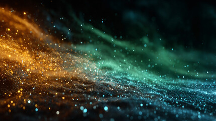 4K fluid particles of glowing multicolor neon dust, forming dynamic liquid motion. An abstract animated background perfect for digital art, motion graphics, futuristic visuals, and creative design pro