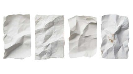 Obraz premium Four crumpled papers offer creative texture and design element