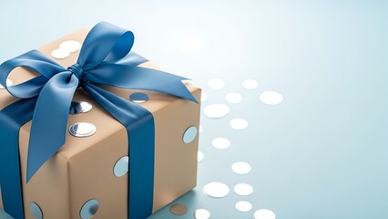 blue gift box Christmas