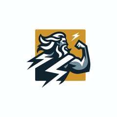 Mythical God of Thunder Logo