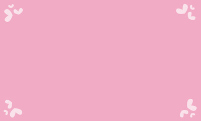 hearts shape border with pink background