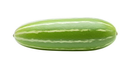 Fresh green pointed gourd, also known as parwal or patol, a popular healthy vegetable used in various cuisines, isolated on transparent background