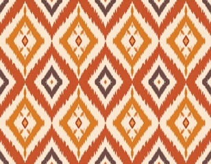 Neutral Geometric Diamond Textile Pattern
