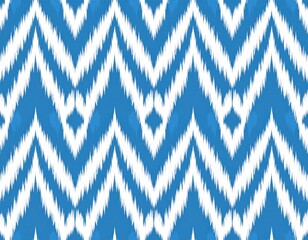Dynamic Blue and White Zigzag Pattern
