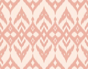 Light Pink Ikat Geometric Textile Pattern