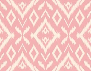 Bohemian Pink Ikate Diamond Pattern