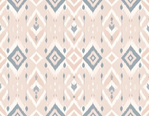 Calm Geometric Ikat Diamond Pattern
