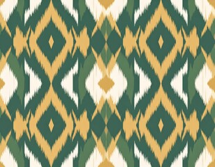 Ethnic Geometric Ikat Pattern Design