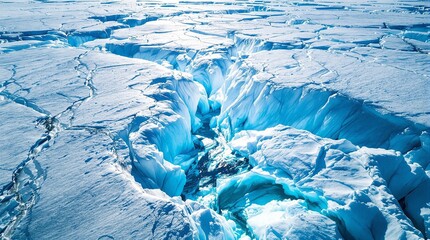 A massive glacier with ice flowing down its slopes, illustrating the dynamic nature of glacial landscapes