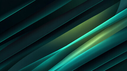 Abstract background with diagonal green and teal gradient waves accented by light lines on a dark backdrop, conveying modernity, movement, and dynamic energy in a sleek and futuristic design