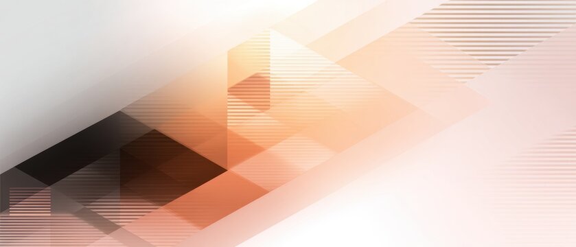 Abstract Geometric Digital Design with Warm Color Gradient and Line Patterns