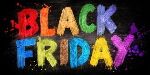 Black friday shopping promotion unmissable discounts and sales on a vibrant colorful background for holiday bargain hunters
