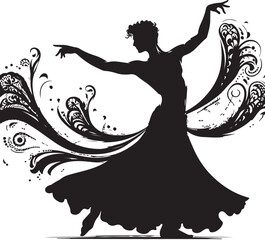 dancing girl silhouette