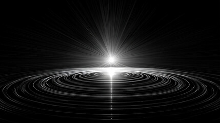 Abstract white light speed lines with neon rings and glowing circles, conveying motion, energy, and futuristic dynamics. A vibrant visual of speed, technology, and high-tech digital aesthetics.