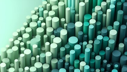 background of cylindrical 3D shapes in a gradient pattern