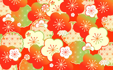 美しい和風柄　イラスト背景