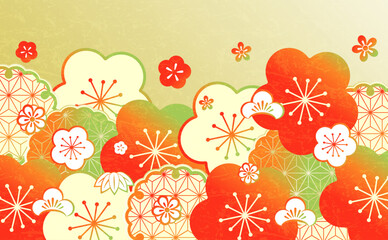 美しい和風柄　イラスト背景