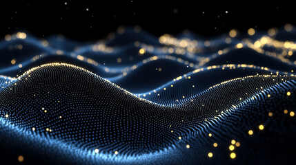 Animated abstract technology background with dark tones, random glowing dots, and grid patterns in 4K, symbolizing digital networks, futuristic tech, data flow, and high-tech modern visual aesthetics.