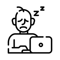 Obraz premium Feeling lazy icon