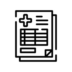Fototapeta premium Medical test invoice icon