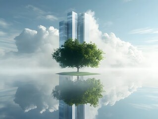 ESG green energy sustainable industry.Environmental concept