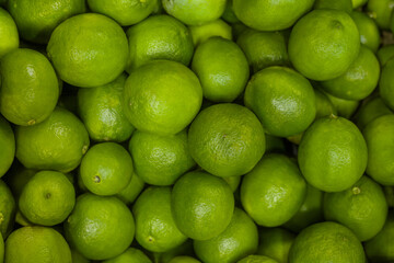 Fresh stacked lemons