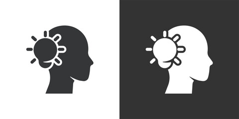 Intellectual Insight icon. Solid glyph series icon
