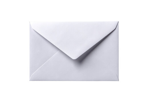 White paper envelope with triangular flap on black background mail letter