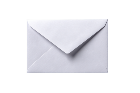 White paper envelope with triangular flap on black background mail letter