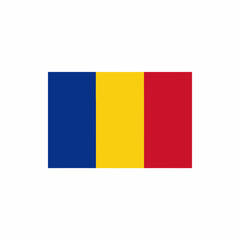 Vibrant National Flag of Romania, Fabric Texture Vector Illustration