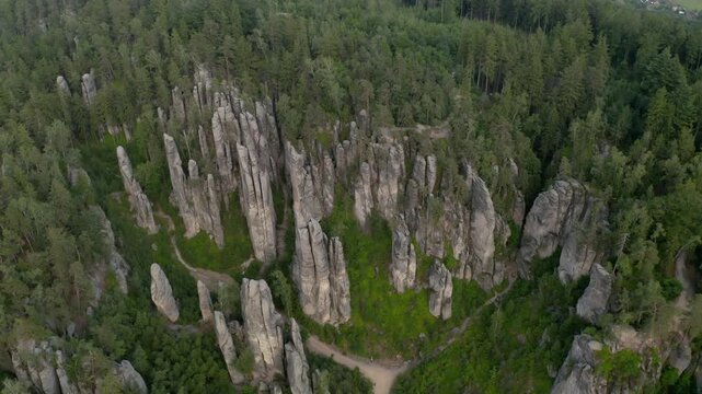 Majestic Rocky Landscape From The Air, towering cliffs