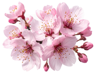 Cherry and Almond Blossoms Branch Arrangement, Spring Flowers, Transparent PNG