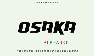 Osaka-Sans Serif alphabet letters font for logo
