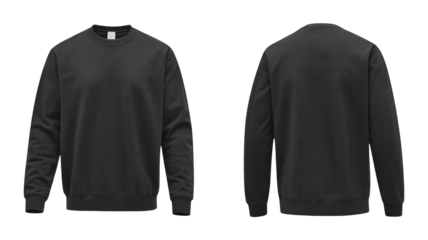 Stylish dark sweatshirt mockup for apparel brand promotion