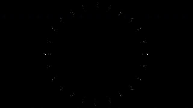 ゆっくりと9回連続に放射状に広がって消えるドット（アルファチャンネル）