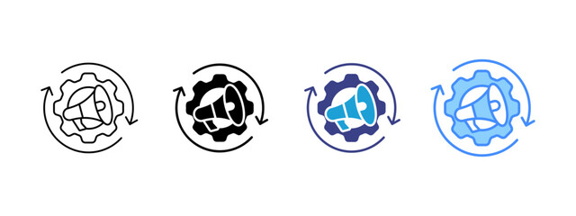 Marketing Automation  icon set multiple style collection