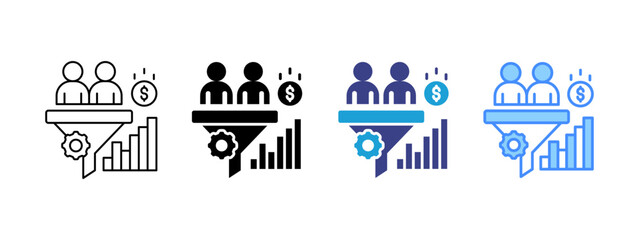 Conversion icon set multiple style collection