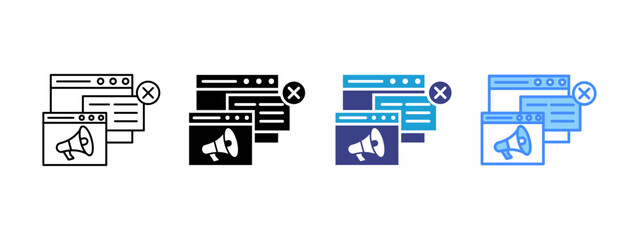 Pop Up icon set multiple style collection