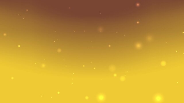 Warm yellow and golden gradient background with floating light particles and soft glowing sparkles perfect for global celebration events luxury design and festive digital artwork