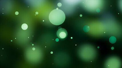 Green Bokeh Abstract Background Soft Natural Light Effect Particles