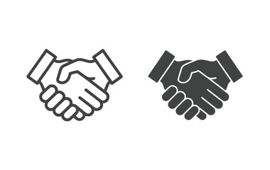 Handshake Icon Sign. Partnership, Agreement, and Business Deal Vector.