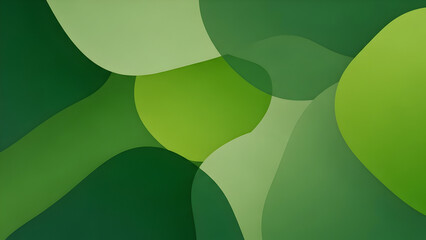 Organic fluid green layers abstract background design modern digital wallpaper pattern