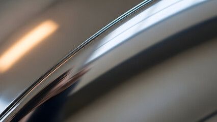 Modern chrome reflective abstract metal surface design background